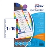 Avery Readyindex 1-10 Divider 01735501 42704AV