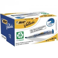 Bic Velleda Whiteboard Marker Blue,  Chisel Tip Pack of 12