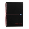 Black n Red Notebook Wirebound 90gsm Ruled Indexed A-Z 140pp A5 Ref