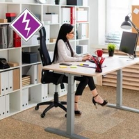 Computex Advantagemat Chair Mat PVC Rectangular with Lip For Carpets