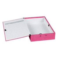 Concord Contrast Box File Laminated 75mm Spine Foolscap Raspberry Ref