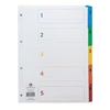 Concord Index 1-5 A4 White with Multicoloured Mylar Tabs 00201CS2