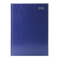 Desk Diary A5 Week to View 2020 Blue KFA53BU20