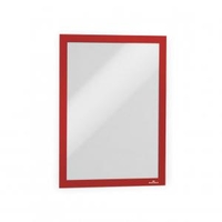 Durable DURAFRAME Self Adhesive A4 Red Pack of 10