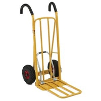 Easy Tip Folding Yellow Metal Sack Truck 250kg Capacity 382850