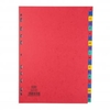 Elba Coloured Pressboard Indices A4 Euro Punched A-Z 400007514 20210HB