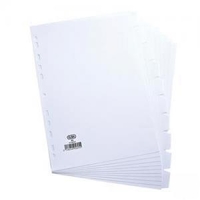 Elba Divider 10 Part A4 160gsm Card White 100204881 19335HB