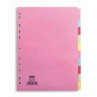 Elba Divider A4 10 Part Coloured Card 400007242 19587HB