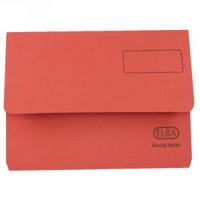Elba Document Wallet A4 Red with FOC Pk50 Blue Document Wallets