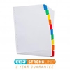 Elba Subject Divider 10-Part Multipunched Mylar-reinforced