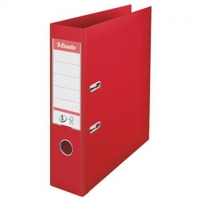 Esselte No. 1 Power Lever Arch File PP Slotted 75mm Spine A4 Red Ref