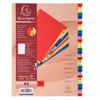 Exacompta 31 Part Printed Polypropylene Index
