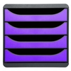 Exacompta Iderama Big Box 4 Drawer Set Purple 310720D