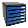 Exacompta Iderama Big Box Plus 5 Drawer Set Blue Dimensions W278 x