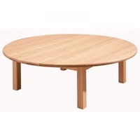 GALT Circular Solid Beech Classroom Table 1000 x 400mm Beech