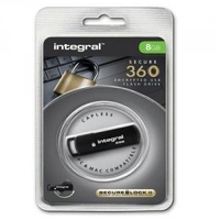 Integral Black Secure 360 Secure Lock II Encrypted USB Drive 8GB