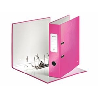 Leitz 180 WOW A4 Laminated Lever Arch File Pink 1 x Pack of 10