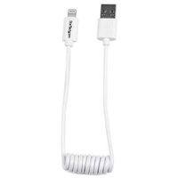 Lightning To Usb Cable Coiled 1ft White