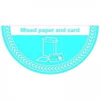 Mixed Paper And Card Floor Graphic adheres to most smooth clean flat