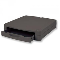 Monitor Screen Riser 67mm Stackable 1 Drawer 15kg Load Black