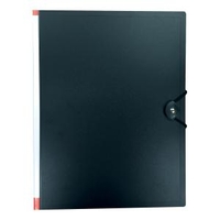 Office Display Book Hardback Cover Polypropylene 50 Pockets A4 Black
