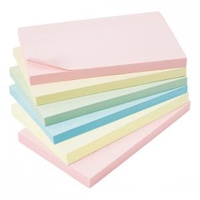 Office Extra Sticky Re-Move Notes Pad of 90 Sheets 76x127mm 4 Assorted