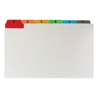 Office Guide Card Set A-Z Reinforced 8x5in 203x127mm White with Tabs