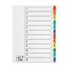 Office Index 1-12 Multipunched Mylar-reinforced Multicolour-Tabs