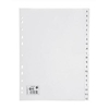 Office Index A-Z 20-Part Polypropylene Multipunched Reinforced Holes