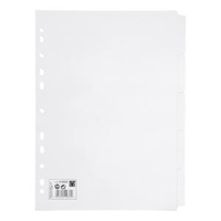 Office Subject Dividers 5-Part Recycled Card Multipunched 155gsm A4