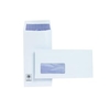 Plus Fabric DL Envelopes Window Pocket Self Seal 120gsm White Pack of