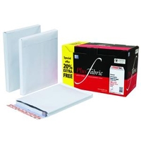 Plus Fabric Gusset C4 Envelopes Peel and Seal 120gsm White Pack of 100