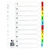 Q-Connect 1-10 Index Multi-punched Reinforced Board Multi-Colour