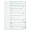 Q-Connect 1-12 Index Multi-Punched Reinforced Board Clear Tab A4