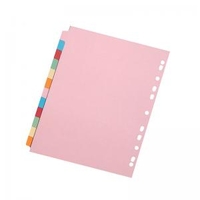 Q-Connect 12-Part Subject Divider Multi-Punched A4 Pack of 20 KF01515Q