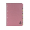 Q-Connect 20-Part Subject Divider Multi-Punched A4 Pack of 20 KF01517Q