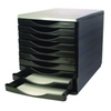 Q-Connect Black and Grey 10 Drawer Tower Dimensions L345 x W290 x