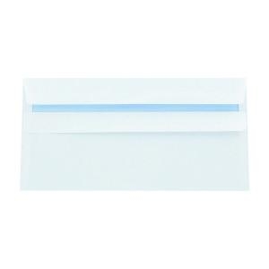 Q-Connect DL Envelopes Plain Wallet Peel and Seal 100gsm White Pack of