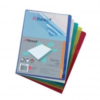 Rexel Nyrex Cut Back Folder A4 Assorted Pack of 25 PFA4C 12131AS