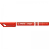 Sensor Fineliner Medium Red Pack of 10