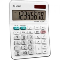 Sharp EL310W B 8 Digit Desktop Calculator White EL-310W B 75139MV