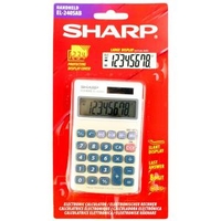 Sharp Handheld Calculator 8 Digit 3 Key Memory Solar and Battery Power