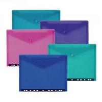 Snopake Polyfile Ring Binder Wallet A4 Landscape Assorted 15785