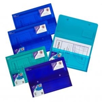 Snopake PolyPlus Electra Wallet A4 Assorted Pack of 5 11756
