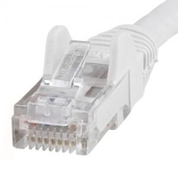 StarTech 100ft White CAT6 Gigabit Ethernet 650MHz 100W PoE RJ45 UTP