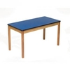 Tuf Rectangular Height Adjustable Solid Wood Classroom Table 1100 x