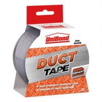 Unibond Duct Tape Multisurface 0-70 degrees C 50mmx25m Silver Ref
