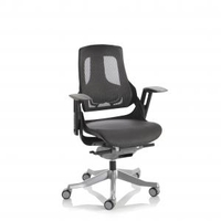 Zure Executive Chair Black Frame Charcoal Mesh With Arms