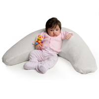 V Pillow - Back & Nursing Snuggly Soft Baby Fleece White