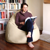 Whopper Giant Bean Bag Faux Leather Cream